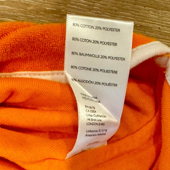 Urban Outfitters Orange French Terry Halter Dress Small - Picture 9 of 9